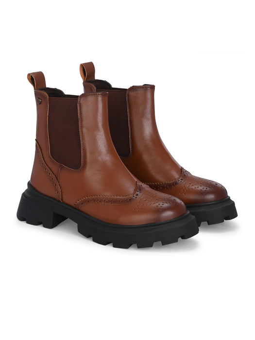 Theresa Women's Chelsea Brogue Boots