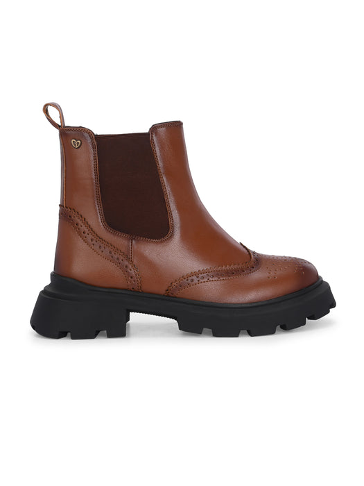 Theresa Women's Chelsea Brogue Boots