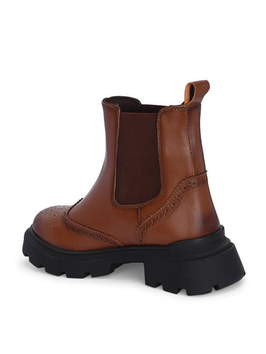 Theresa Women's Chelsea Brogue Boots