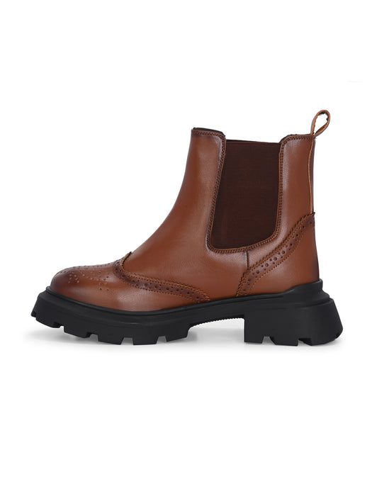 Theresa Women's Chelsea Brogue Boots