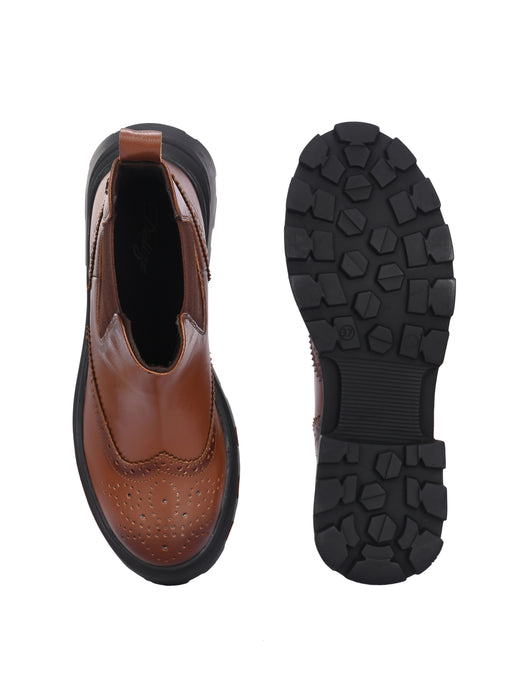 Theresa Women's Chelsea Brogue Boots