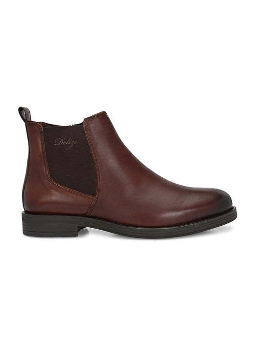 Vincenzo Mens Leather Chelsea Boots