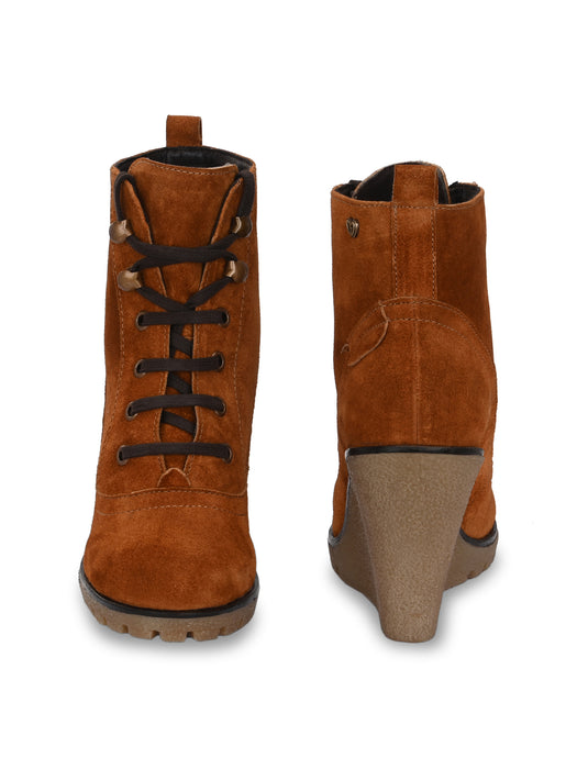 Clovis Women's Wedge Derby Ankle Boots