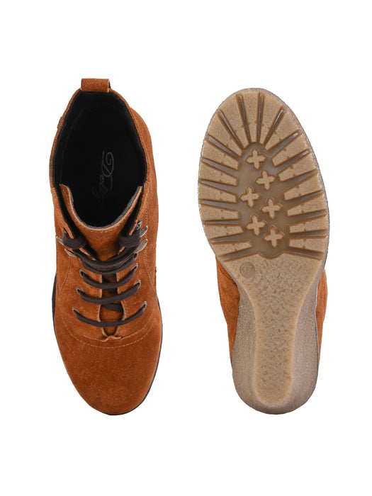 Clovis Women's Wedge Derby Ankle Boots