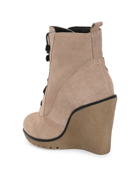 Clovis Women's Wedge Derby Ankle Boots