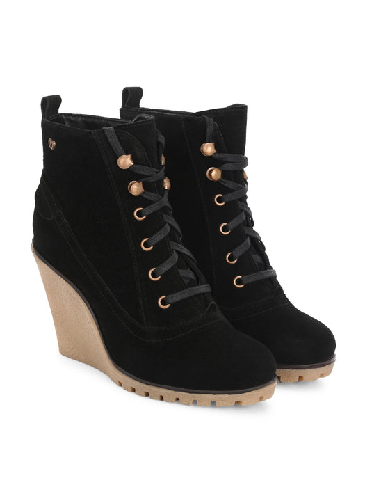 Clovis Women's Wedge Derby Ankle Boots