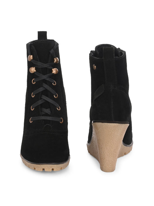 Clovis Women's Wedge Derby Ankle Boots