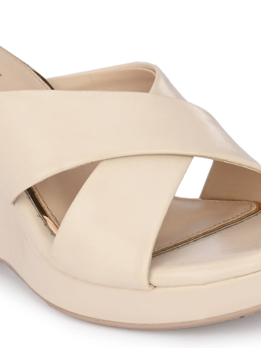 Cecilia Cross Strap Wedge Sandals
