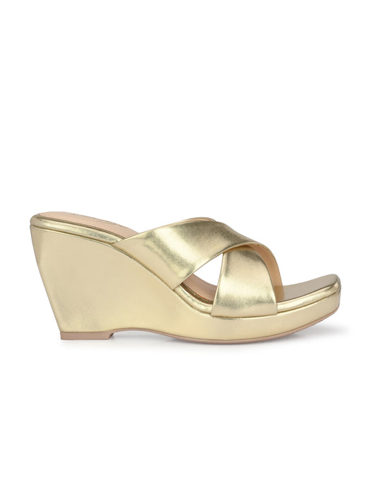 Cecilia Cross Strap Wedge Sandals