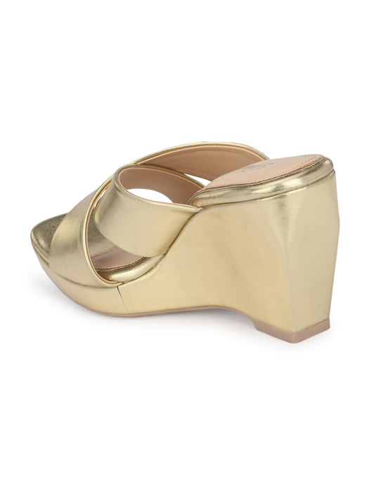 Cecilia Cross Strap Wedge Sandals