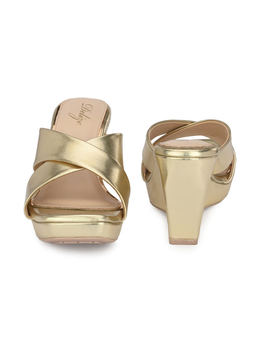 Cecilia Cross Strap Wedge Sandals