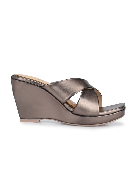 Cecilia Cross Strap Wedge Sandals