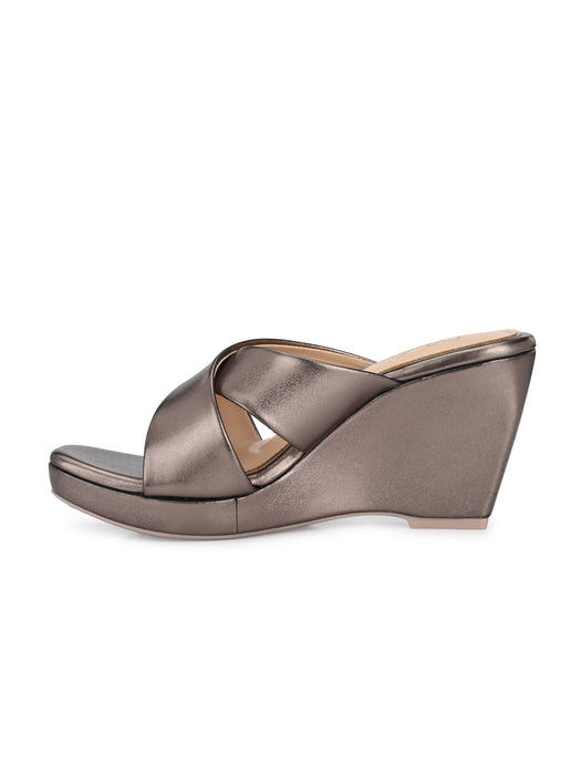 Cecilia Cross Strap Wedge Sandals