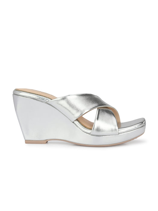 Cecilia Cross Strap Wedge Sandals Delize
