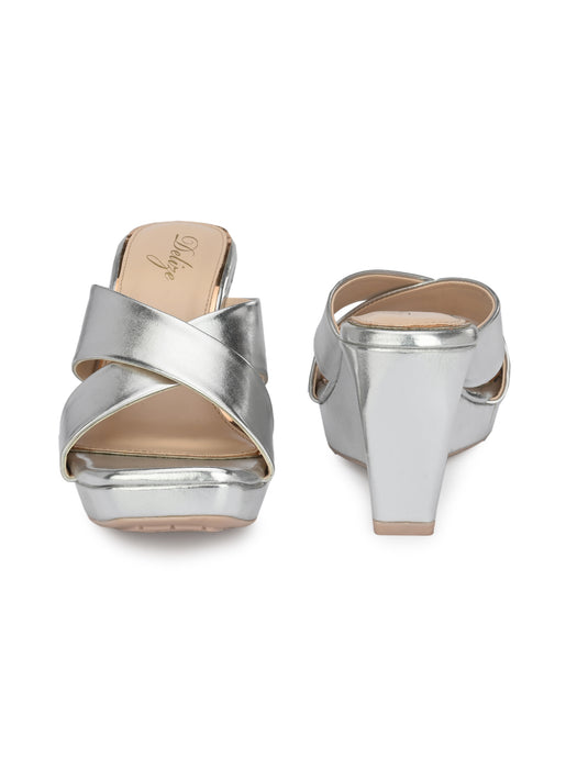 Cecilia Cross Strap Wedge Sandals