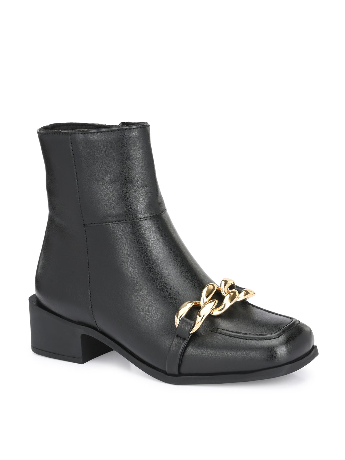 Queen Ankle Boots with golden chain