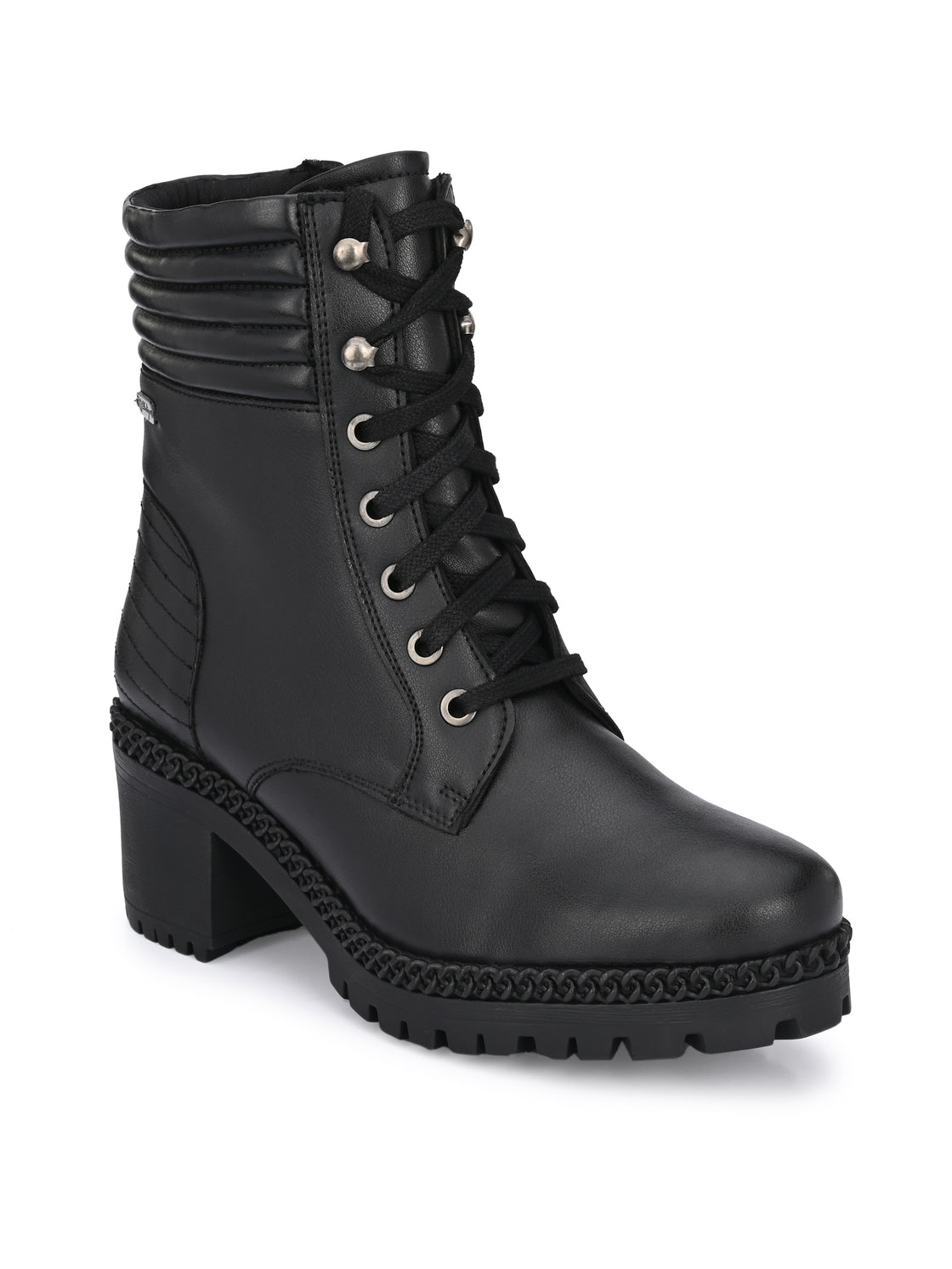 Chains Derby Boots with cushioned collar