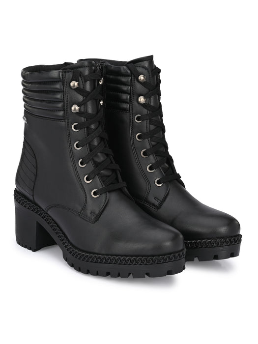 Chains Derby Boots with cushioned collar