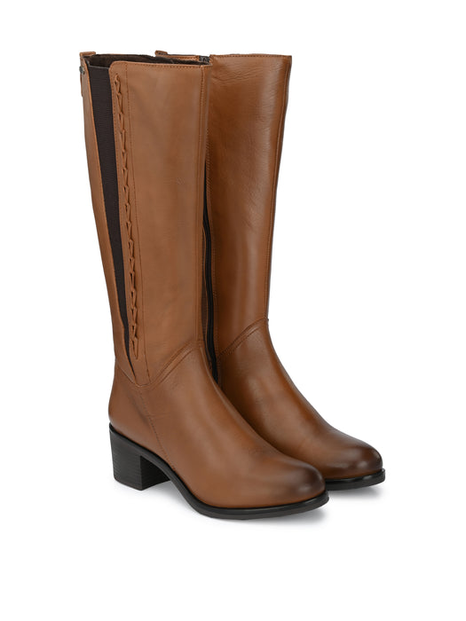 Sydney Long Boots with woven chain