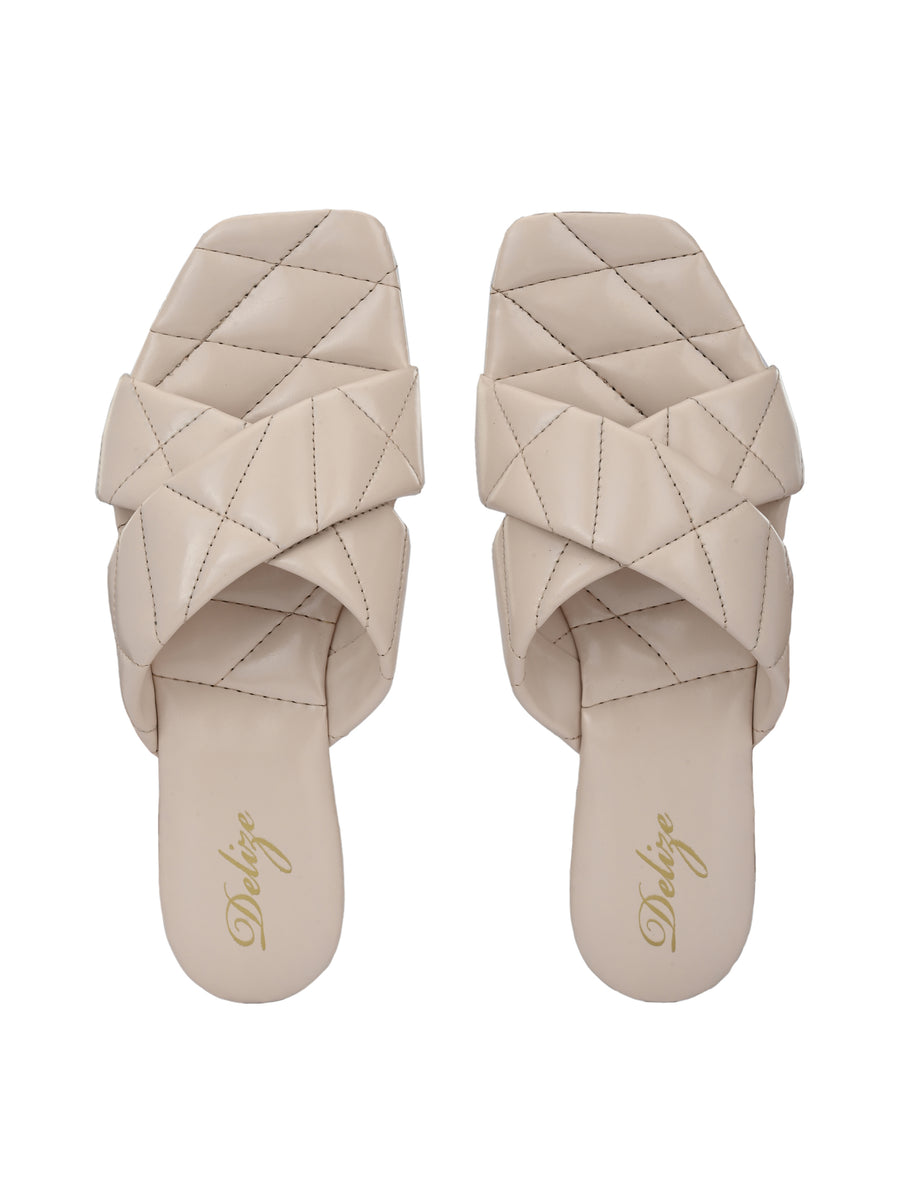 Cecilia Cross Strap Slides – Delize