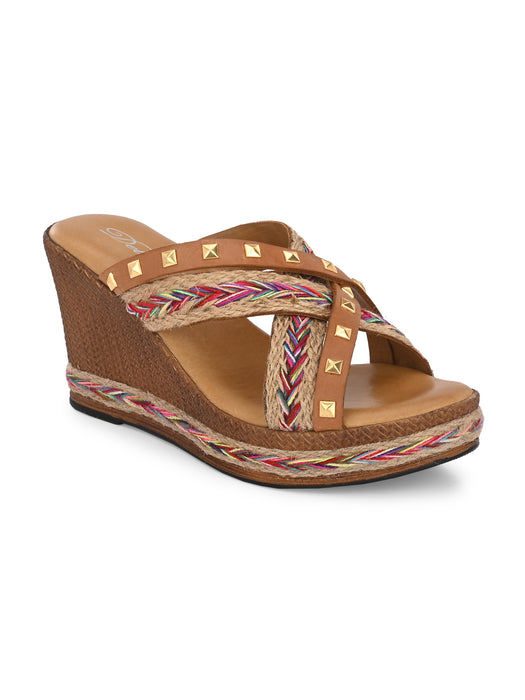 Claire Cross Strap Wedges