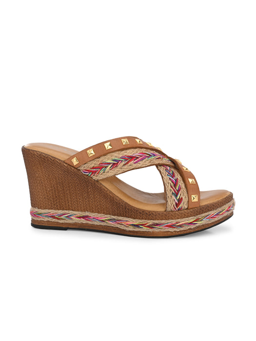 Claire Cross Strap Wedges