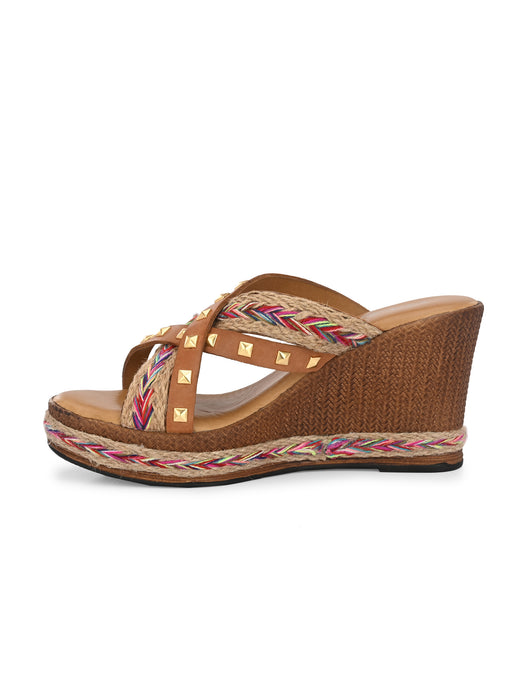 Claire Cross Strap Wedges