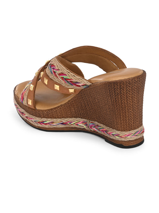 Claire Cross Strap Wedges