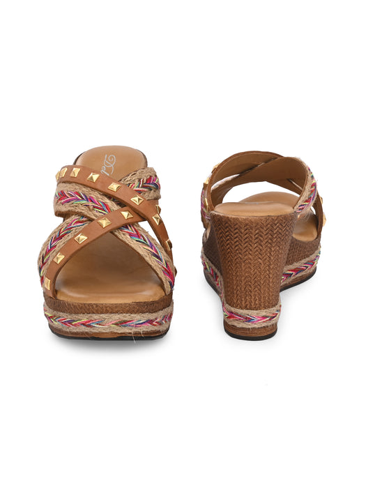 Claire Cross Strap Wedges