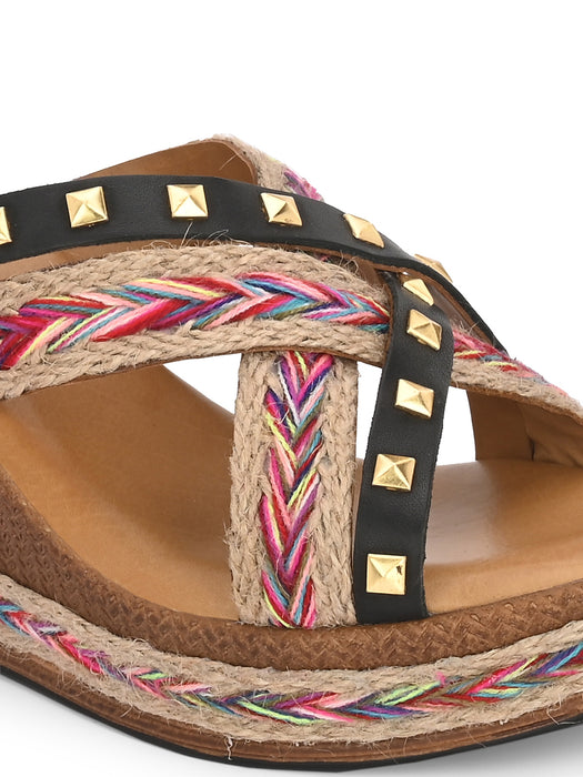 Claire Cross Strap Wedges