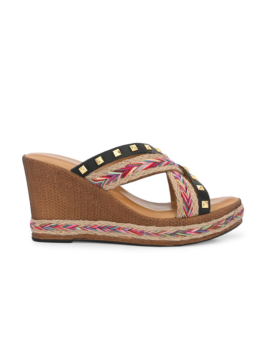 Claire Cross Strap Wedges