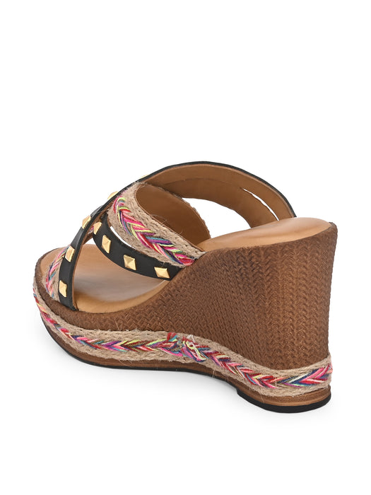 Claire Cross Strap Wedges