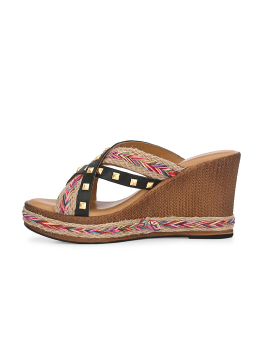 Claire Cross Strap Wedges