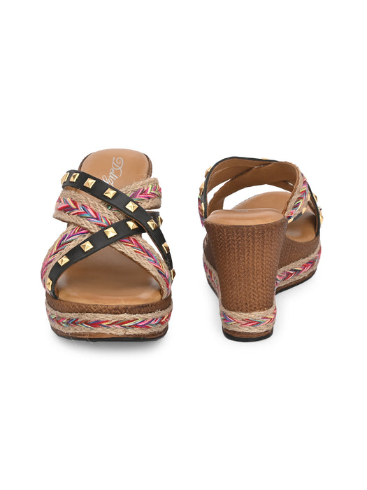 Claire Cross Strap Wedges
