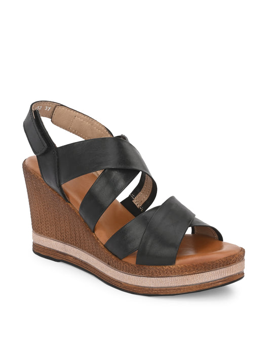 Claire Double Cross Strap Wedges