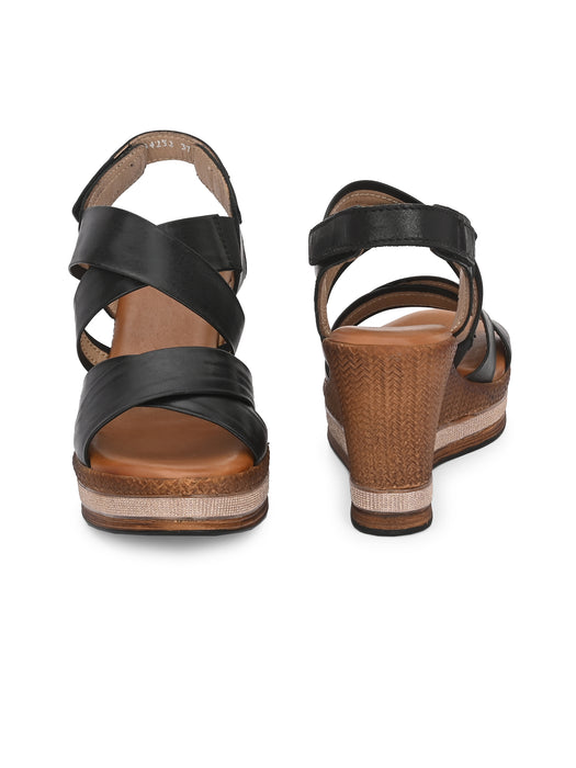 Claire Double Cross Strap Wedges