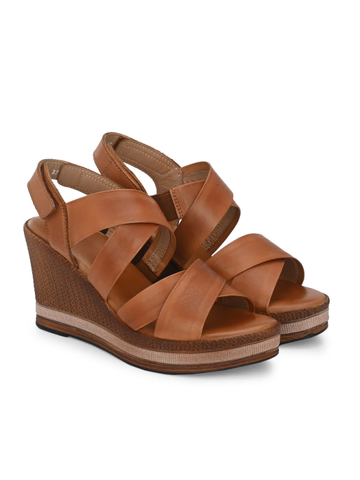 Claire Double Cross Strap Wedges