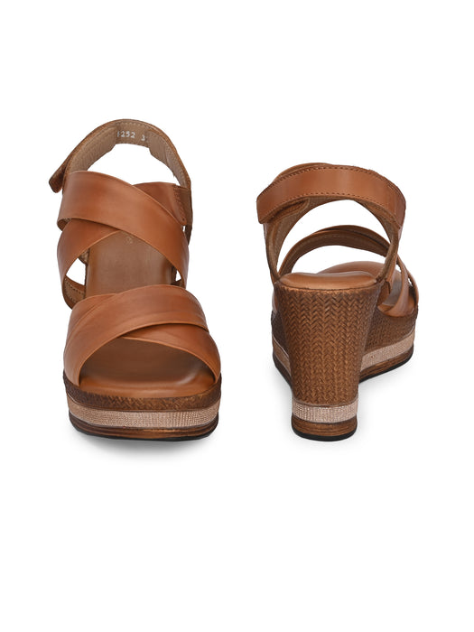 Claire Double Cross Strap Wedges