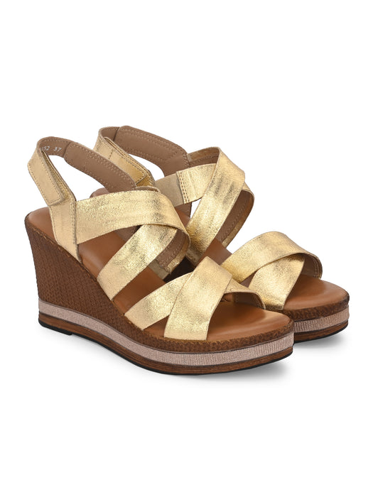 Claire Double Cross Strap Wedges