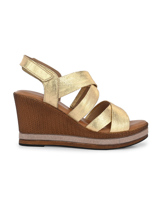 Claire Double Cross Strap Wedges