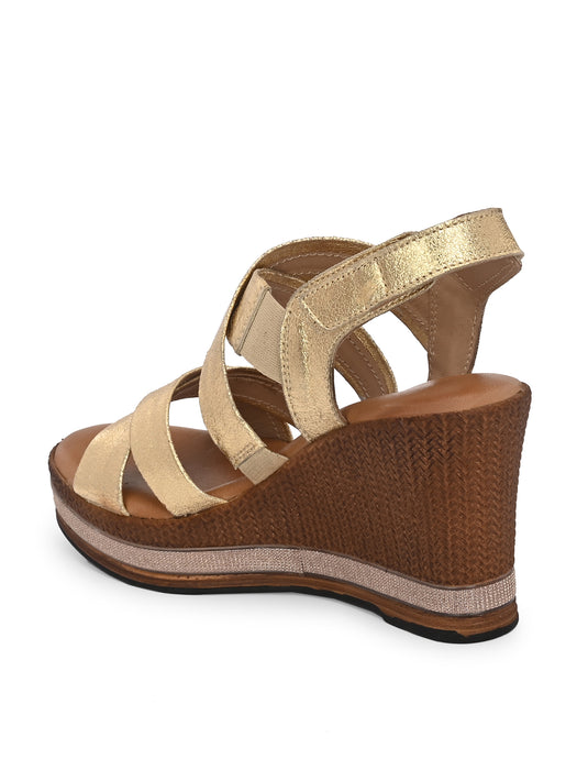 Claire Double Cross Strap Wedges