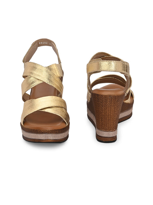 Claire Double Cross Strap Wedges