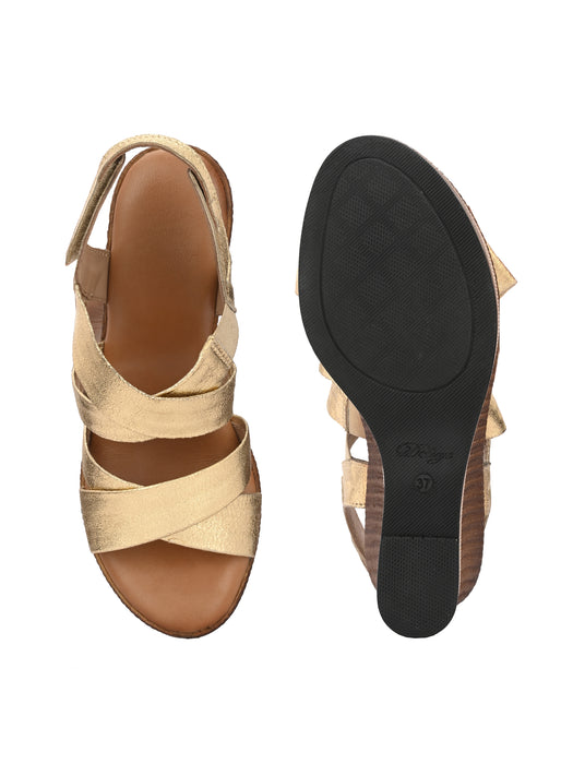 Claire Double Cross Strap Wedges