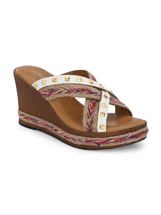 Claire Cross Strap Wedges