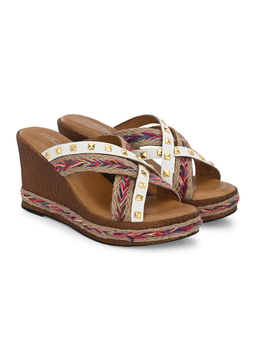 Claire Cross Strap Wedges